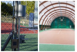 systeme de gestion de l'eclairage réalisé par mgp matic pour club de tennis